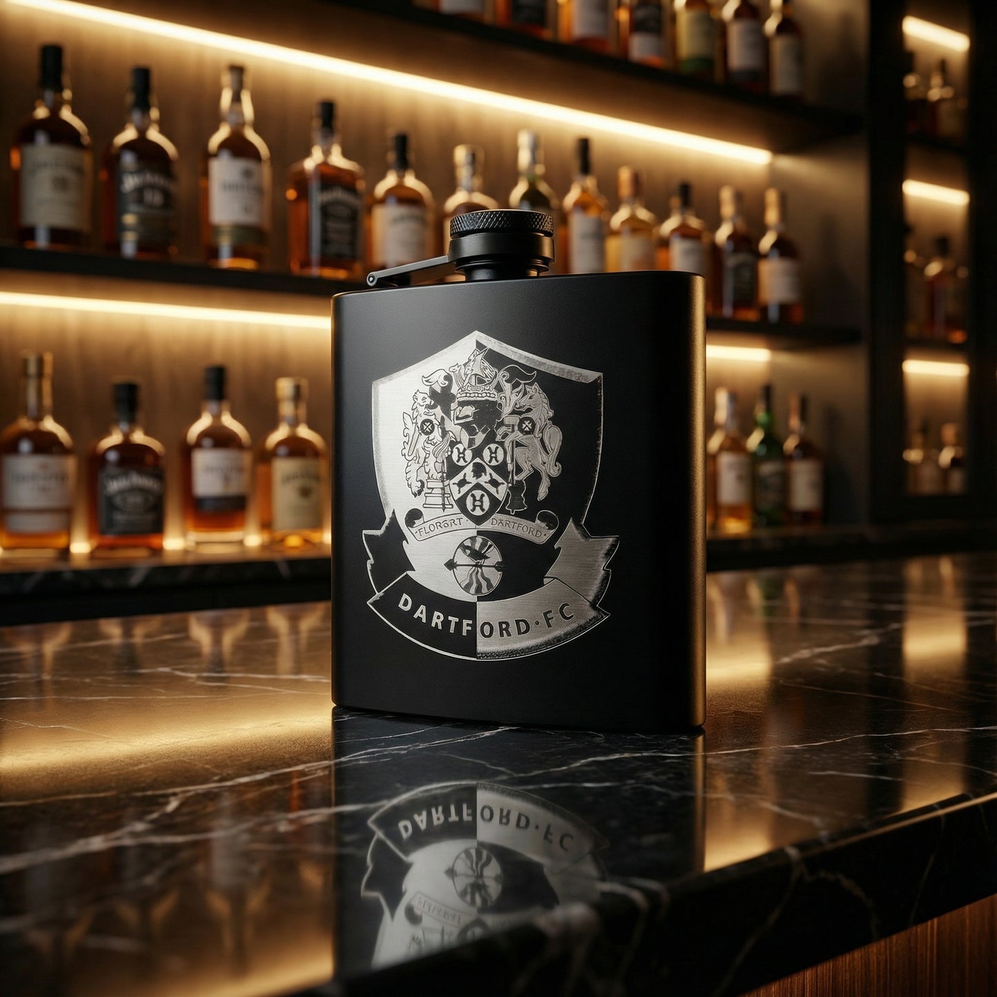 Matte Black 6oz Stainless Steel Portable Mini Flask - Outdoor Travel Companion