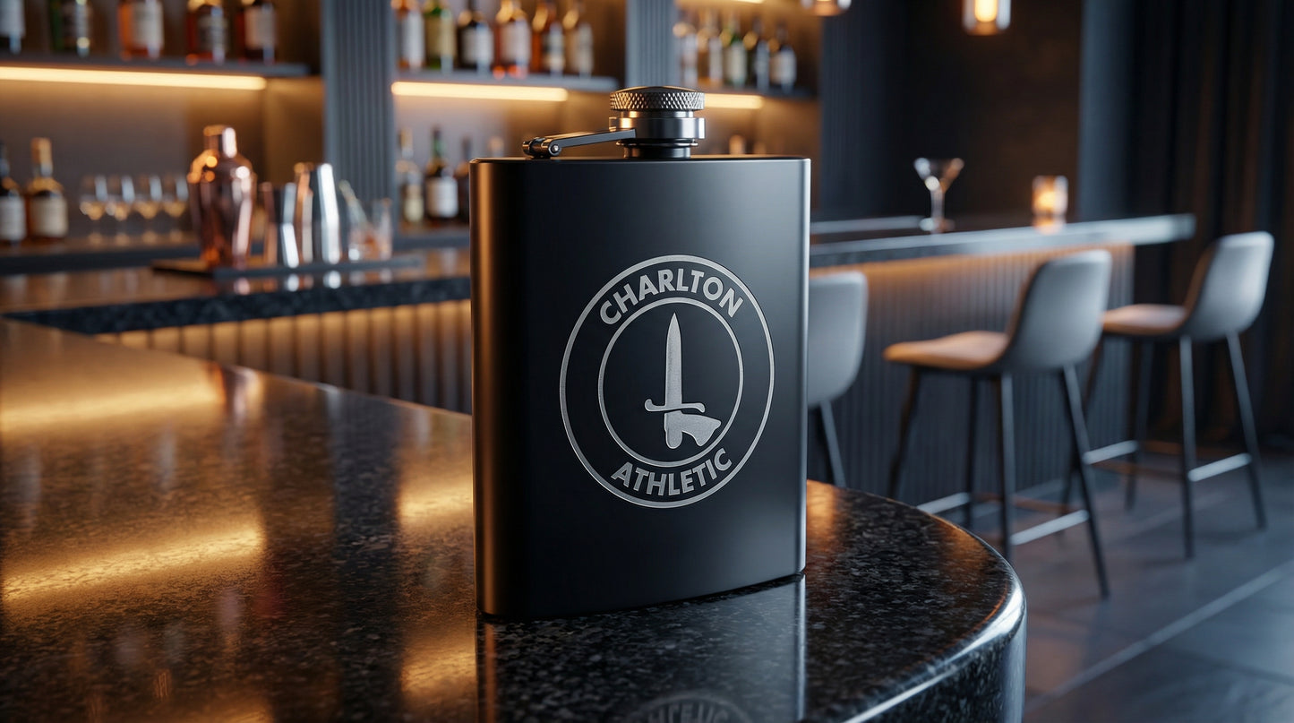 Matte Black 6oz Stainless Steel Portable Mini Flask - Outdoor Travel Companion