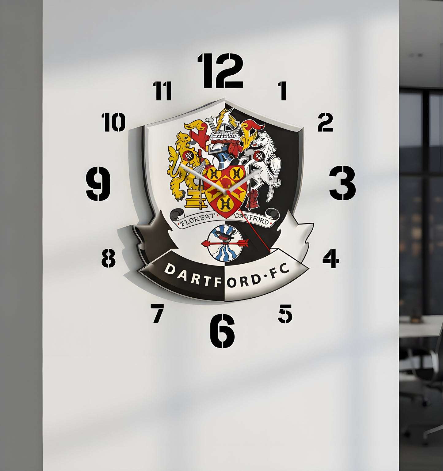 23cm branded wall clock