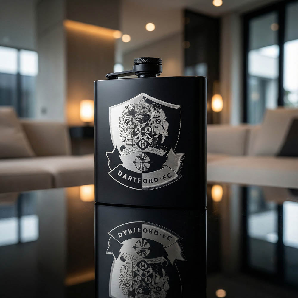 Matte Black 6oz Stainless Steel Portable Mini Flask - Outdoor Travel Companion