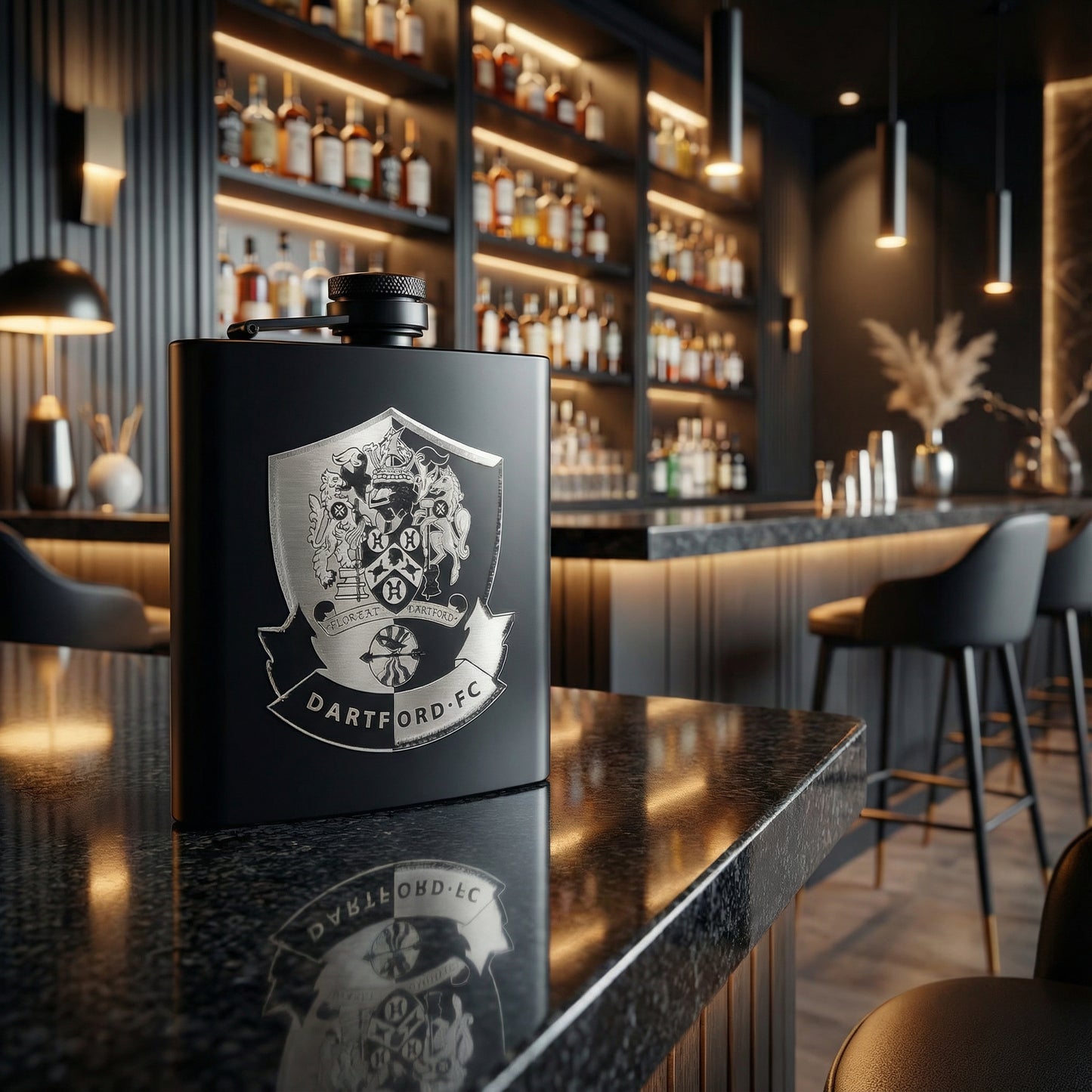 Matte Black 6oz Stainless Steel Portable Mini Flask - Outdoor Travel Companion