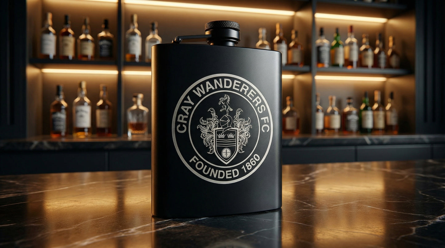 Matte Black 6oz Stainless Steel Portable Mini Flask - Outdoor Travel Companion